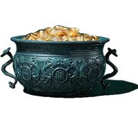 Cornucopia Sculpture Desk Decor Ornaments, Chinese Feng Shui Treasure Bowl Copper Statue Home Living Room Car Collectible Birthday Lucky Gifts