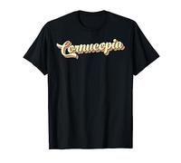 Cornucopia TShirt Retro Art Baseball Font Vintage T-Shirt