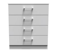 Cornwall 4 Drawer Chest Of Drawers In Grey Matt (Ready Assembled)