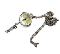 Cornwall Art Prints Round Case Watch on Long Neck Chain. Gun Metal Colour, Quartz Watch. Unusual Gift Idea