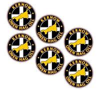 Cornwall County KERNOW ONEN HAG OLL Cornish Flag & Map 40mm (Approx. 1.6") Vinyl Stickers, Decals x6