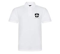 Cornwall County Shield Embroidered Mens Polo Shirt Support Your County Embroidery (UK, Alpha, XL, Regular, Regular, White)