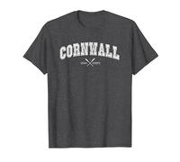 Cornwall Design for Cornish Men and Women T-Shirt, Men, Dark Heather Grey, Large