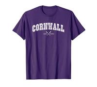 Cornwall Design for Cornish Men and Women T-Shirt, Men, Purple, Small