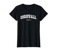 Cornwall Design for Cornish Men and Women T-Shirt, Women, Black, X-Small