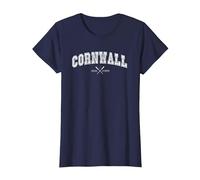 Cornwall Design for Cornish Men and Women T-Shirt, Women, Navy Blue, Medium