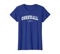 Cornwall Design for Cornish Men and Women T-Shirt, Women, Royal Blue, XX-Large