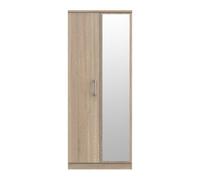Cornwall Double Mirror Wardrobe In Bardolino Oak (Ready Assembled)
