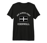 Cornwall Jam Always On First Scone Cornish Flag Premium T-Shirt