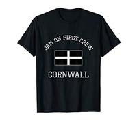 Cornwall Jam On First Crew Scone Cornish Flag T-Shirt