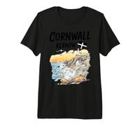 Cornwall St Pirans Flag Outfit Idea for Women Cornish Themed Premium T-Shirt