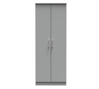 Cornwall Tall Plain Wardrobe In Dusk Grey (Ready Assembled)