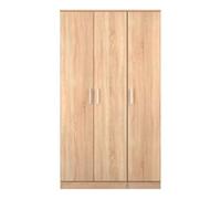 Cornwall Tall Triple Plain Wardrobe In Bardolino Oak (Ready Assembled)