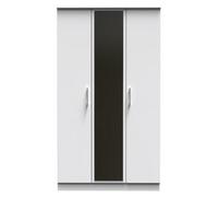 Welcome Furniture Ready Assembled Devon Triple Mirror Wardrobe In White Matt, White