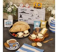 Cornwalll Hampers & Gifts Afternoon Tea Hamper for 2 - Deluxe Tea Set Hamper Gifts for Men & Women Includes Pasties, Cake, Fresh Scones, Biscuits - Birthdays, Anniversaries & Special Occasions