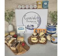 Cornwalll Hampers & Gifts Afternoon Tea Hamper for 4 - Deluxe Tea Set Hamper Gifts for Women Includes Cake, Fresh Scones, Biscuits - Birthdays, Anniversaries & Special Occasions