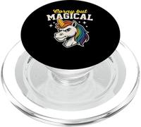 Corny But Magical Funny Unicorn with Corn Horn Mythical PopSockets PopGrip for MagSafe