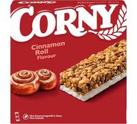 Corny Cereal Bars - Cinnamon Roll Flavour - 6 x 25 g - German Snack Bars - Made by Schwartauer Werke, Germany - Without Artificial Colours or Preservatives