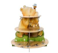 CORODER Winnie Cupcake Stand Holder 3 Tier Party Decorations Winnie Theme Party Supplies for Baby Shower Birthday Party