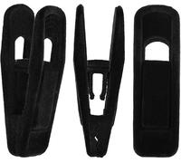 Corodo Velvet Hangers Clips, 20 Pack Strong Felt Hanger Finger Clips, Black