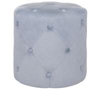 Beliani Pouffe COROLLA Velvet Light Grey, Grey