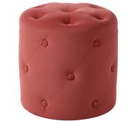 Beliani Pouffe COROLLA Velvet Coral, Red