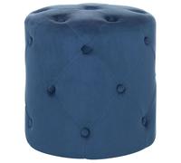 Beliani Pouffe COROLLA Velvet Dark Blue, Blue