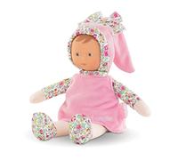 Corolle 9000010110 - Mon Doudou Miss Pink Flower Garden, Soft Body Doll with Floppy Legs, Vanilla Fragrance, Name Label, Washable, 25 cm, from the First Months of Life
