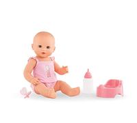 Corolle 9000130250 - Mon Grand Poupon Emma Drinking and Wet Bath Baby 36 cm, French Doll with Charm and Vanilla Fragrance