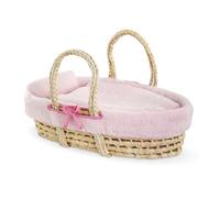 Corolle - 9000141850 Pink Plush Moses Basket Set, Accessory, for 36 and 42 cm Dolls from 3 Years