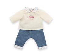 Corolle - Long Sleeve T-Shirt and Jean, Un Weekend à Paris, Clothes, for Doll 30 cm, from 18 Months, 9000111030