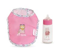 Corolle Mon Grand Poupon Bib and Magic Bottle for All 36-42 cm Baby Dolls, from 2 Years