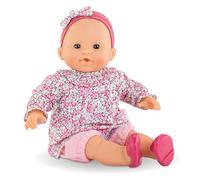 Corolle Mon Grand Poupon Louise, Soft Body Doll, Sleeping Eyes, Can Sit and Thumb Sucking, Vanilla Fragrance, 36 cm, from 2 Years, 130310, Pink