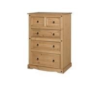 Corona 2+3 Large Chest Of Drawers Solid Wood Mexican Pine