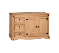 Corona 2 Door 3 Drawer Low Sideboard Solid Wood Pine Furniture