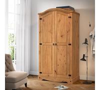 Corona 2 Door Wardrobe Solid Wood Mexican Pine Double Bedroom