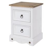 Corona 2 Drawer Petite Bedside Cabinet (Grey)
