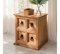 Corona 2x2 CD Storage Unit Solid Wood Pine