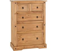 Corona 3+2 Drawer Chest - Distressed Waxed Pine