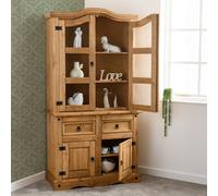 Corona 3' Buffet Hutch Large Cabinet Wax Solid Wood Pine Rustic Mexican