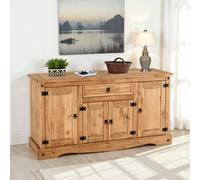 Seconique Corona 4 Door 1 Drawer Sideboard Distressed Waxed Pine
