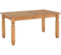 Corona 5' Dining Table Chunky Wax Solid Wood Pine Rustic Mexican