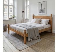 Corona 5'0" King Size Low Foot End Bed Frame Solid Pine Wooden Bedroom