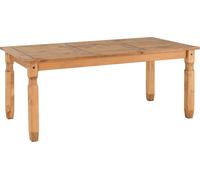 Corona 6' Dining Table Chunky Wax Solid Wood Pine Rustic Mexican
