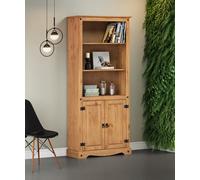 Corona Bookcase 2 Door Large Display Dresser Solid Wood Mexican Pine Wooden
