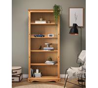 Mercers Furniture Corona Large Bookcase Tall Display Unit Cabinet Solid Wood Pine Wooden With Mexican Styling