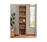 Corona Bookcase Tall Narrow Large Display Slim Mexican Solid Wood Pine Wooden