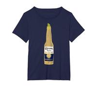 Corona Bottle Logo T-Shirt T-Shirt, Women's Plus, Navy Blue, 5X