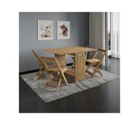 Mercers Furniture Corona Butterfly Dining Set & 4 Chairs Folding Compact Drop Leaf Solid Pine