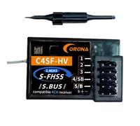 Corona C4SF 2.4G Receiver 4CH Plashproof S-FHSS HV Receiver Compatible with Futaba SBUS 3PV 4PLS 4PV 4PX 7PX